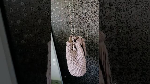 Сумка-торба из трикотажной пряжи