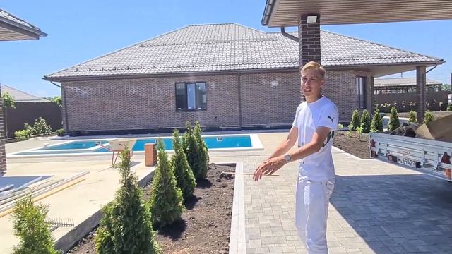 Двор 1000м2 благоустройства | Тротуарная плитка антик и мюнхен I Краснодар | Благострой123