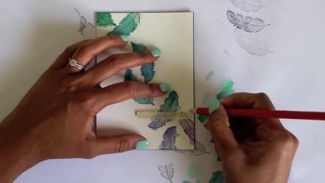 Feather Watercolour Card Large смотреть онлайн