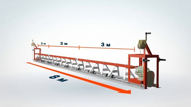 Виброрейка секционная для укладки и уплотнения бетонной смеси Helix-SV смотреть онлайн