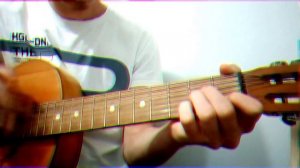 Простой бои на гитаре из двух аккорда (EM ,AM) 7 STRING GUITAR