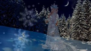 Футаж снегурочка в лесу