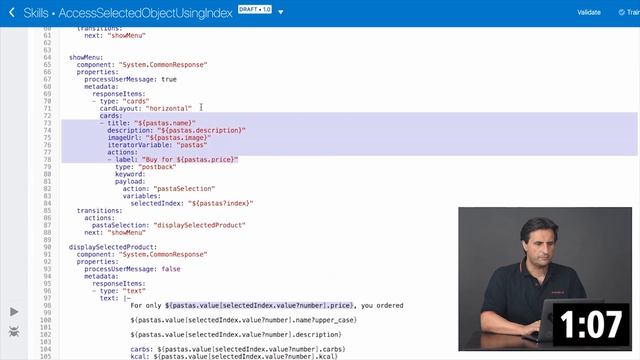 ODA: Reading  Data Objects from an Array Stored in a Dialog Flow Variable | Frank Nimphius