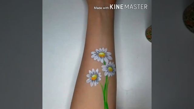 Faceart flowers tutorial design. Урок  аквагрим цветы