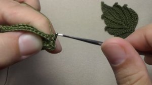 ЛИСТИК крючком ирландское кружево Вязание крючком для начинающих.