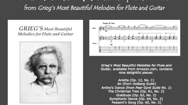 Grieg's "Remembrance" (Op. 71, No. 7) for flute and guitar смотреть онлайн