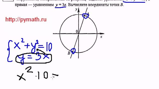 ГИА 10.Окружность. Математика видео урок. смотреть онлайн
