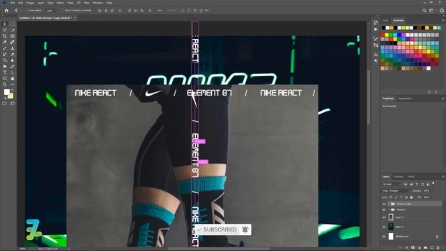 Nike React Element 87 Shoes Poster Design - Tutorial Photoshop 2020 смотреть онлайн