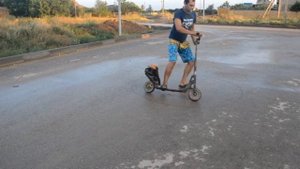 дрифт бензопилы.самокат на базе бензопилы Ч.2