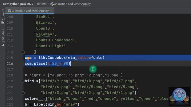 python tkinter animation