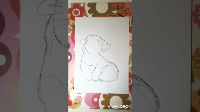 Draw together... Polar bear... Рисуем вместе - белый медвежонок... смотреть онлайн