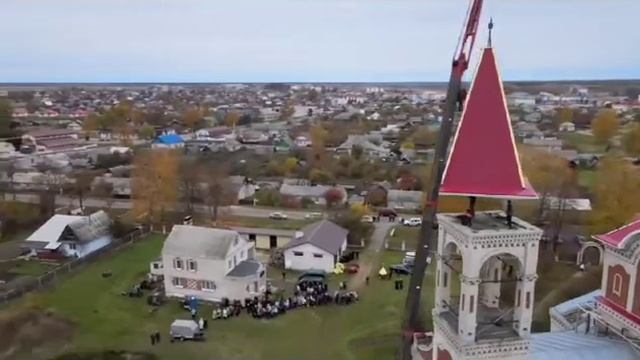 В Свято-Богоявленском Храме Глуска состоялся молебен и освящение крестов перед установкой на Храм смотреть онлайн