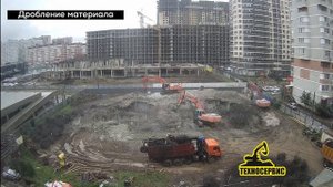 Демонтаж недостроенного корпуса ЖК "Радуга" в Краснодаре.