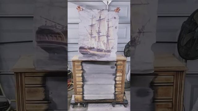 New Pirate Ship dresser ☠️ ?☠️ ? ☠️ #Robertandmollybees #furnitureartist #decoupage #art #antique смотреть онлайн