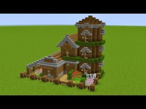 Майнкрафт - Как построить высокий старый дом. Minecraft