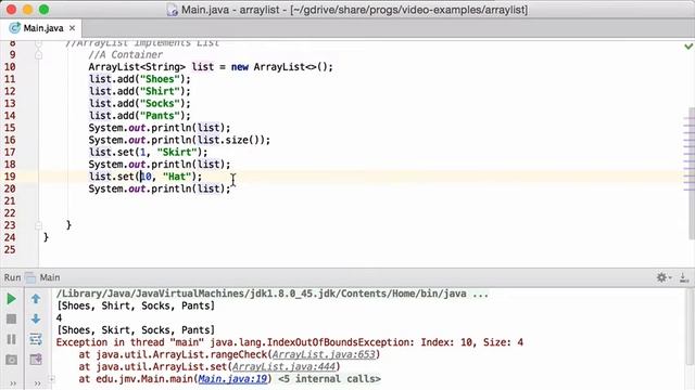 Java ArrayList Tutorial