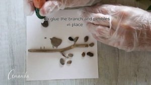 DIY Bird Pebble Art