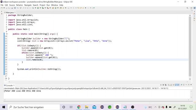 Stringbuilder Java  | Java Tutorial für Fortgeschrittene