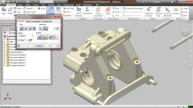 Suspension (Video Tutorial) Autodesk Inventor