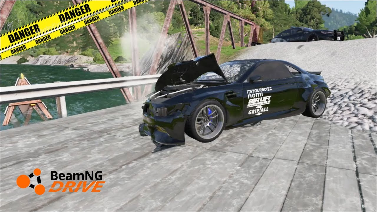 BeamNG Drive - Осторожно !!! Мост смыло.
