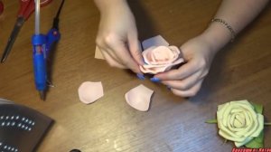 Как сделать розу из фома / Реалистичная роза из фоамирана / цветы из фома