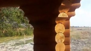 ✅ Беседка деревянная из оцилиндрованного бруса 4х4