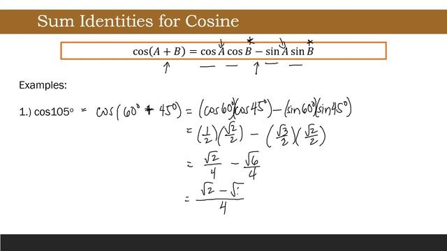[Tagalog] Sum and Difference Identities for Cosine смотреть онлайн