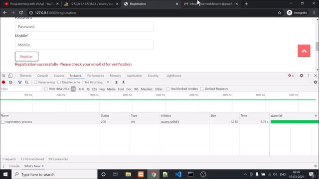 Step by step eCommerce website Development using Laravel 8 - Part 35 (Email Verify) смотреть онлайн