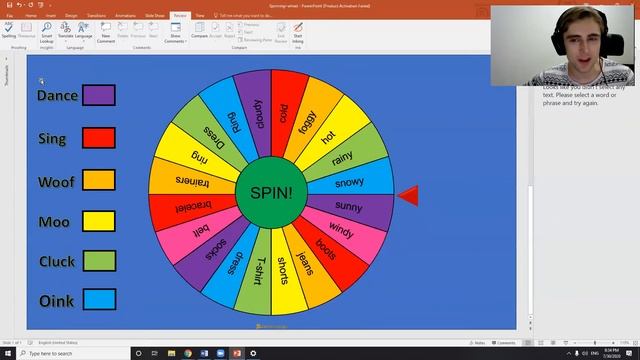 Free ESL Online and Offline Games - Spin the Wheel