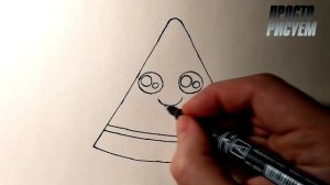 Как нарисовать МИЛЫЙ АРБУЗ ПРОСТО, Рисунки для детей и начинающих #drawings
