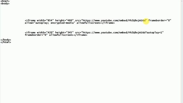 auto play video in your web page ||  youtube video autoplay in html || autoplay video ||