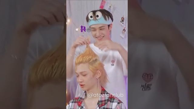 Bangchan Making Felix Hairstyle??#straykids #straykidsedit #stay #skz #bangchan #felix #shorts #kpo