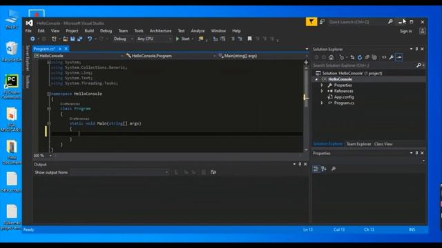Hello World  in .Net C# | How do I create a Hello World project in Visual Studio | C# and .NET same