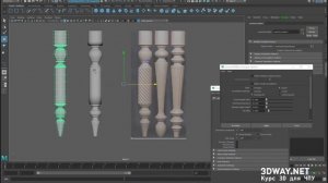 Моделирование 3d сложной ножки для стола. 3d модель бесплатно.