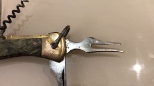 Охотничий складной нож 1960-е гг, Завод складных ножей Ворсма, СССР. Клеймо СН. Soviet hunting knif