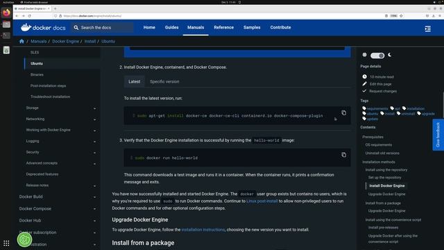 Docker - Instalación Docker: Linux manual смотреть онлайн