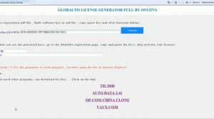 GlobalTis  license generator by ost32v6