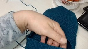 шапка -шлем спицами МК часть- 2