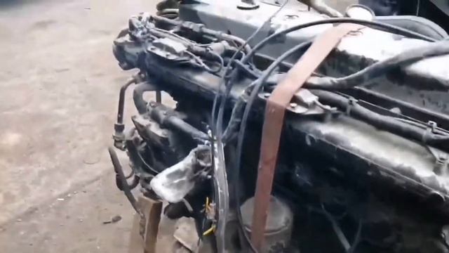 Запуск мотора Скания бетономешалки 340 лошадей модель DSC1179