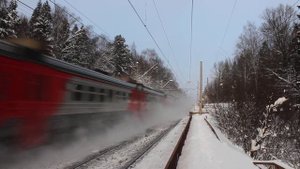 Именной экспресс ЭД4М-0387 "Федор Чижов" проследует платформу Радонеж и заметает все вокруг