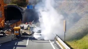 Как горит Tesla Model S?