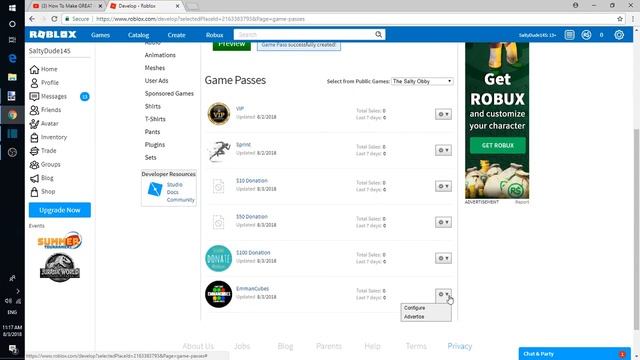 How to make Game Passes in Roblox (Sell for R0BUX!) смотреть онлайн