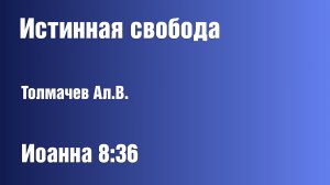 Истинная свобода | Толмачев Ан.В.