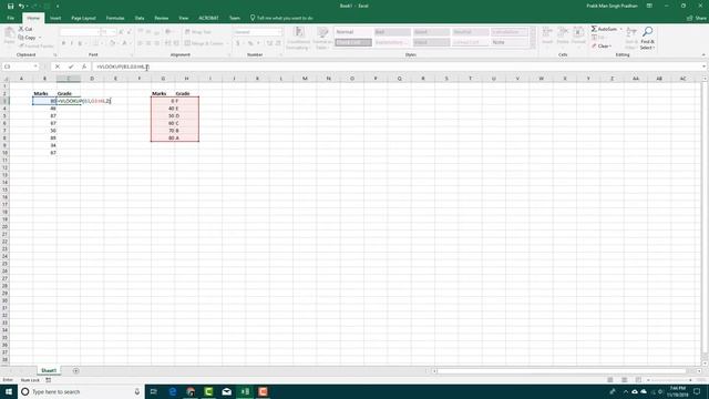 MS Excel Tutorial - Lesson 59 - VLOOKUP function for approximate data