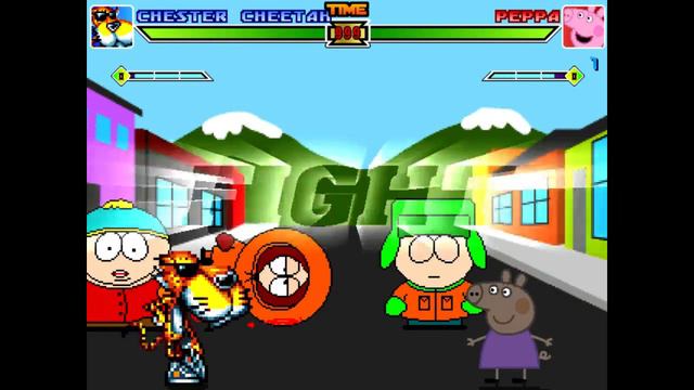 Mugen battle Chester Cheetah vs Peppa Pig смотреть онлайн