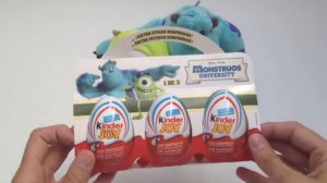 3 Киндер Сюрприз Яйца Академия Монстров Игрушки 3 Monster Academy Kinder Surprise Eggs Toys