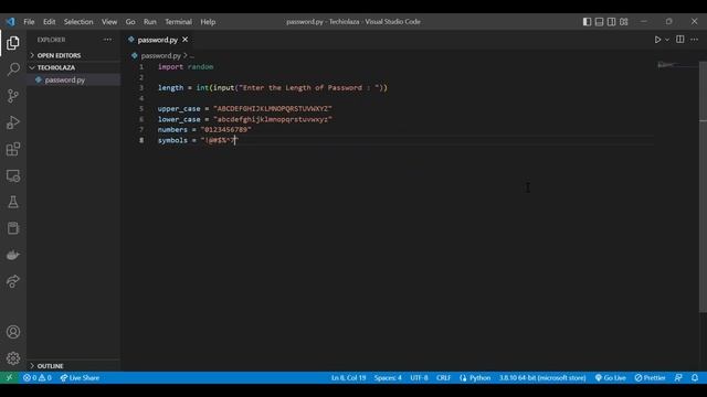 Coding a Random Password Generator using Python | ASMR Programming - No Talking