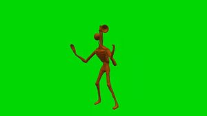 3D сереноголовый танцует на зелëном фоне (4 варяции) (берите)