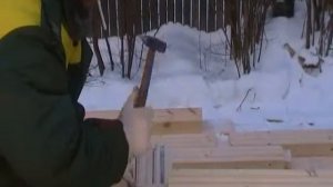 Соединение стыков бруса