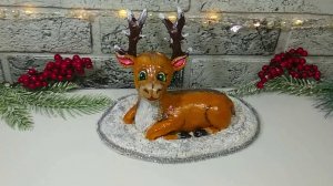 Олень. Новогодние поделки. DIY.